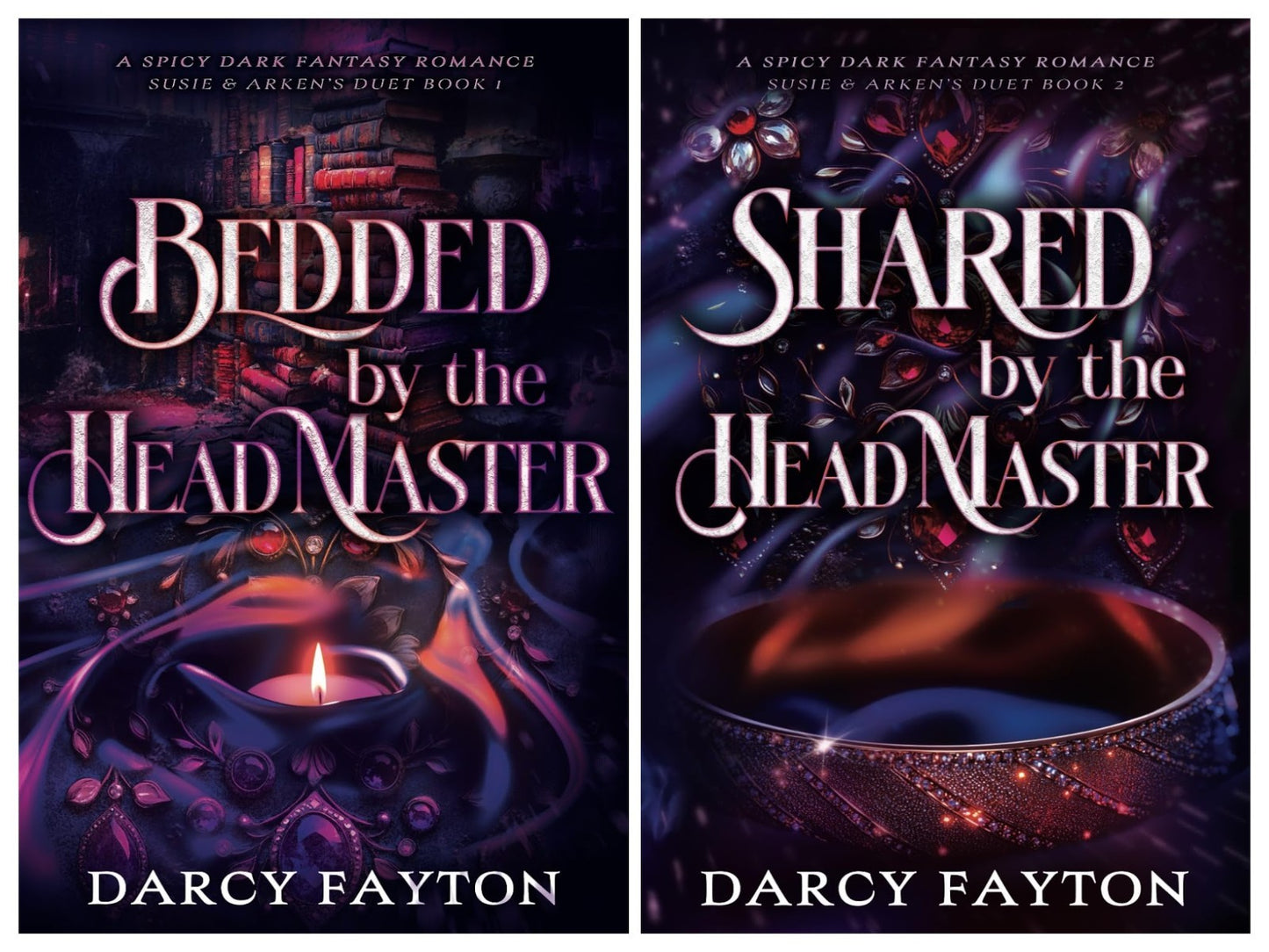 Bedded by the Headmaster SIGNED + Shared by the Headmaster Darcy Fayton 2 Books