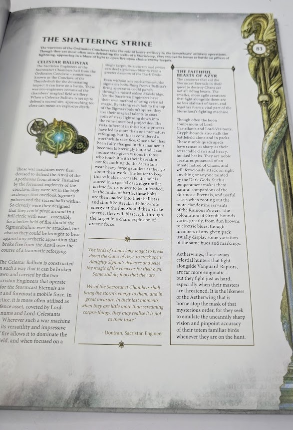 Warhammer Age of Sigmar Battletome Stormcast Eternals Citadel HC 2018 RPG Gaming
