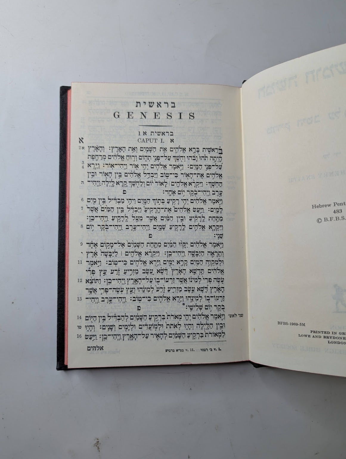 Hebrew Pentateuch / Torah by Norman H Snaith BFBS London HC 1969 print of 1958 Edition