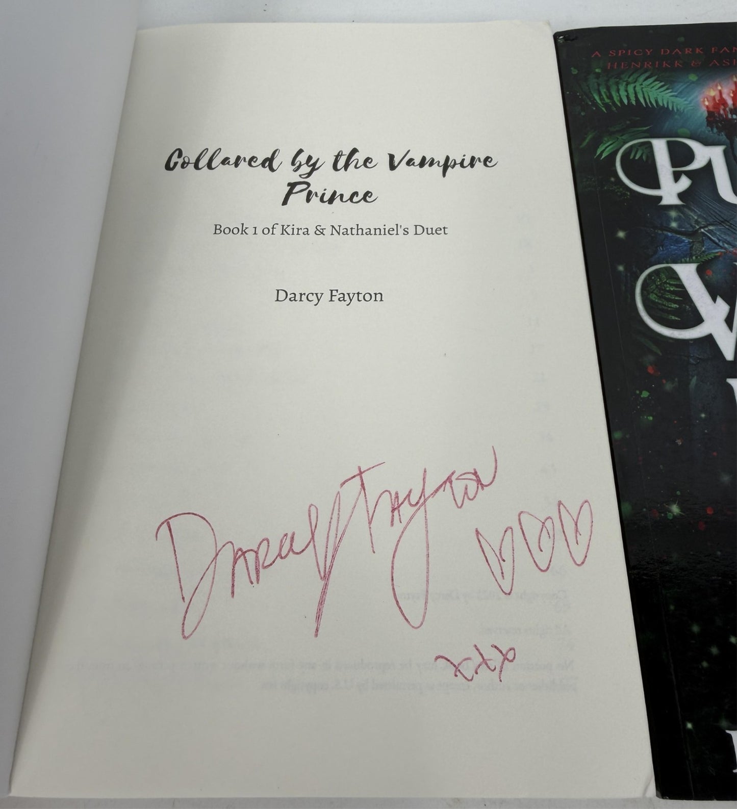 SIGNED Collared by the Vampire Prince + Groomed by the Vampire Prince 2 Books
