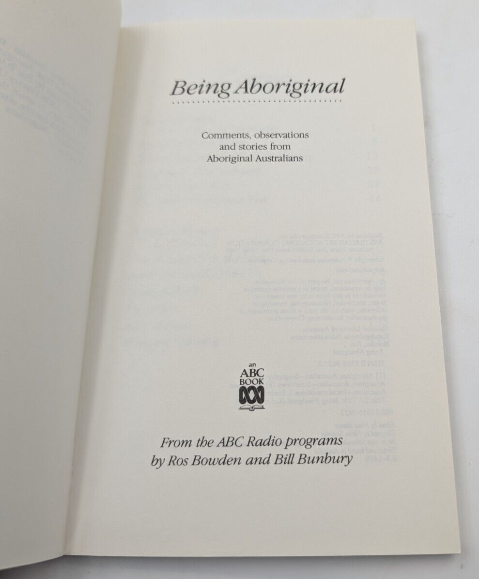 Being Aboriginal Radio Comments Stories of Aboriginal Australians