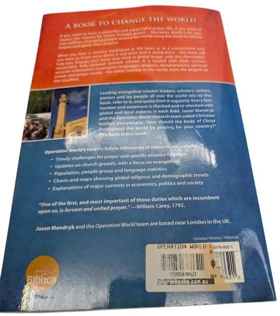 Operation World Jason Mandryk 2010 PB Christian Missions Prayer Guide Reference