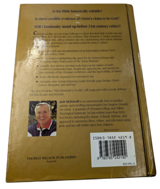 The New Evidence That Demands A Verdict Updated Edition HC 1999 Josh McDowell
