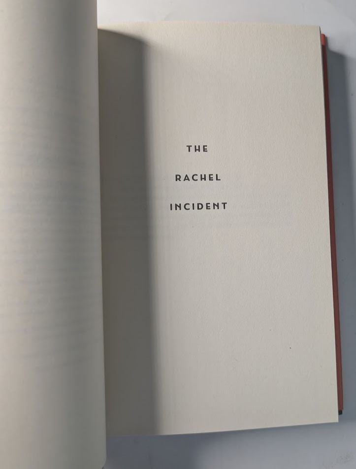 Rachel Incident by Caroline ODonoghue  Literary Fiction Contemporary Romance