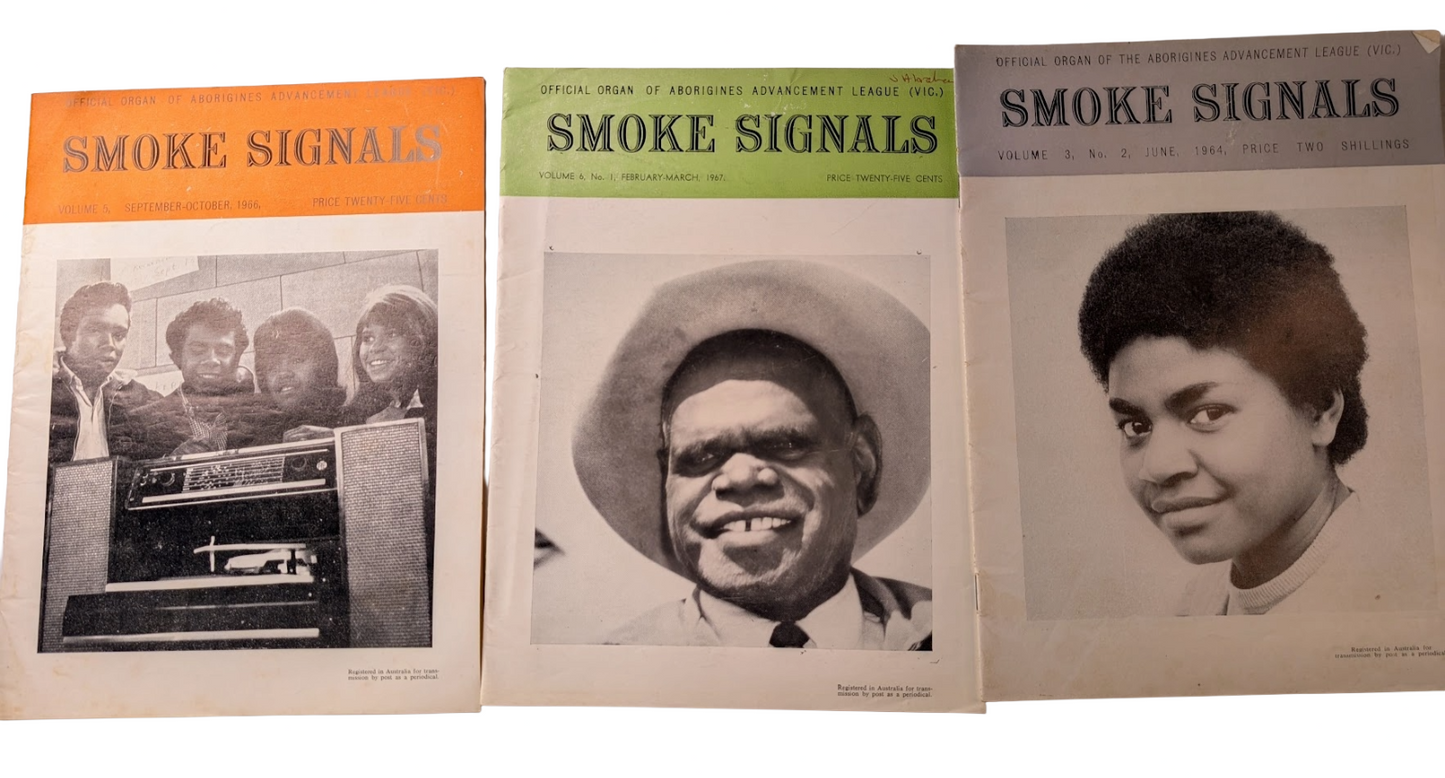 Smoke Signals Aborigines Advancement League 3 x vintage Journals PB 1960s