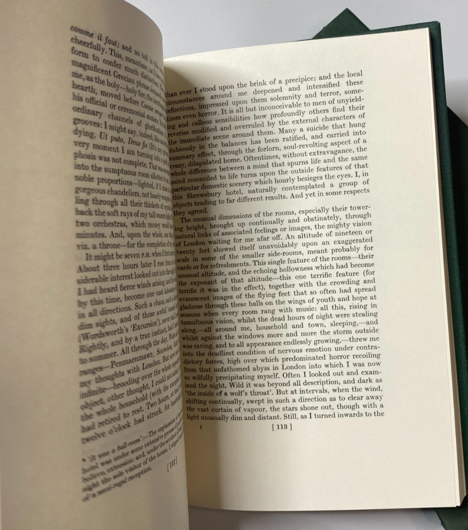 The English Opium Eater Thomas De Quincey 1992 Autobiography Folio Society