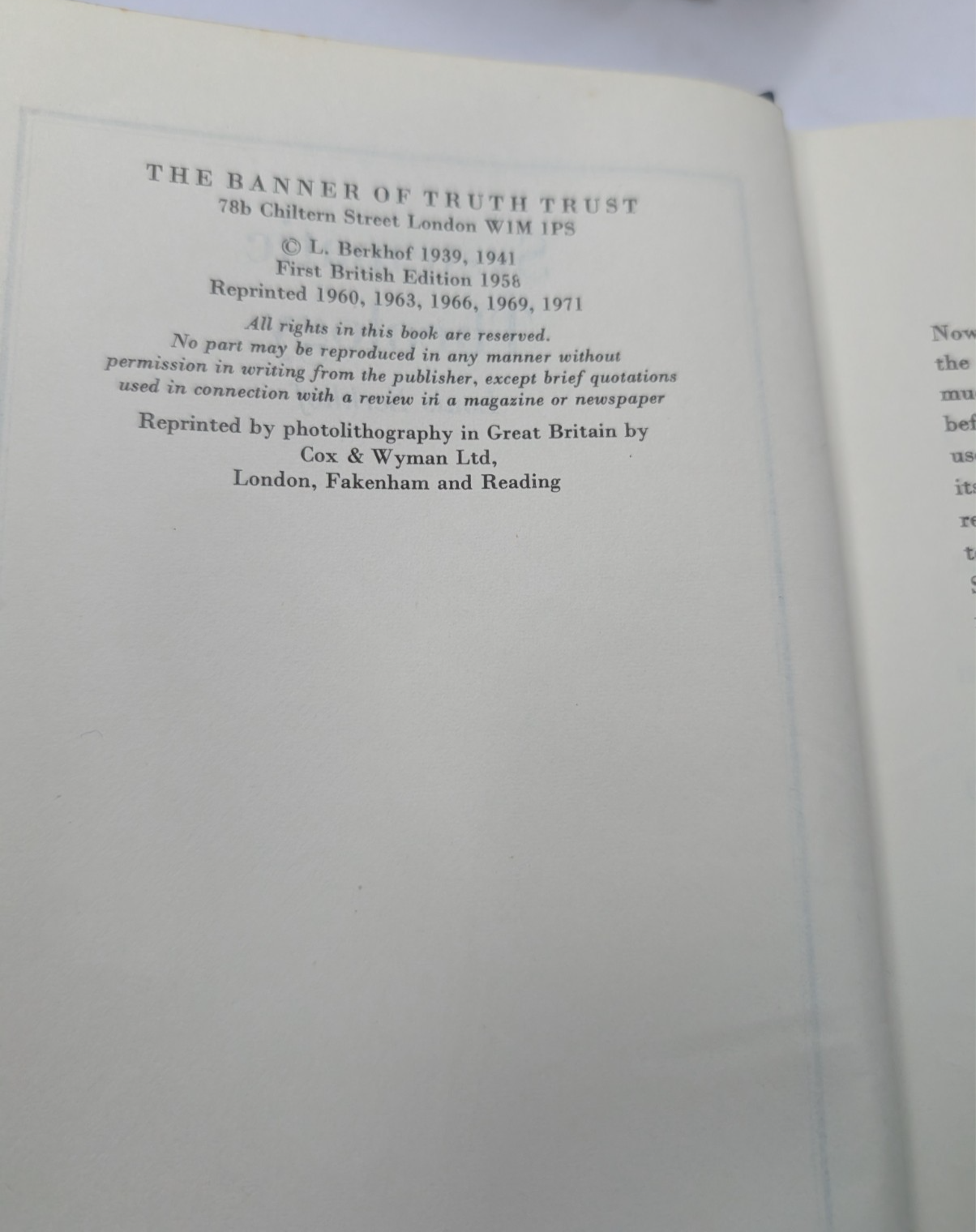 Systematic Theology by Louis Berkhof (Hardcover, 1959) Christian Theology