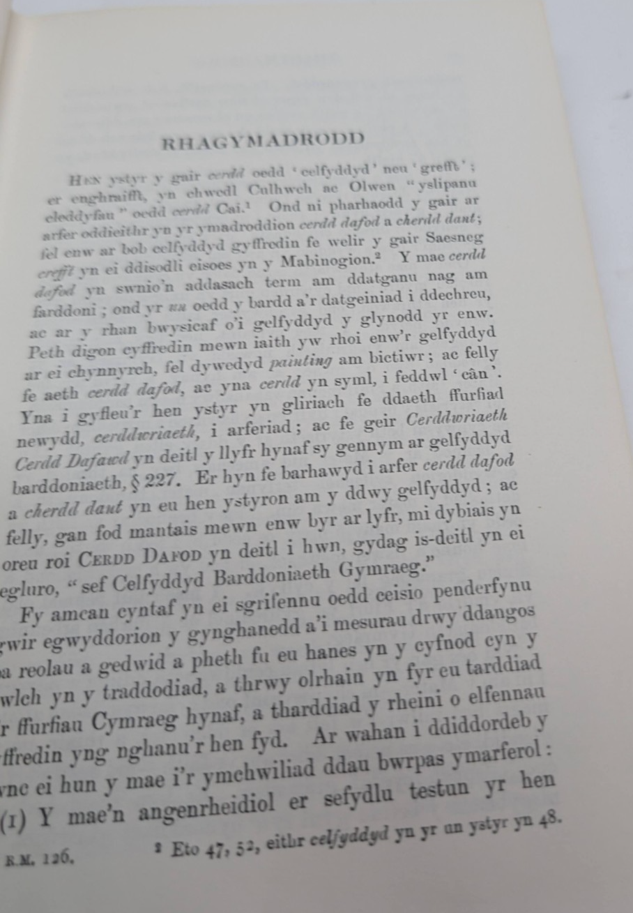 Cerdd Dafod by Sir John Morris Jones - WELSH Poetry HardcoverLinguistics