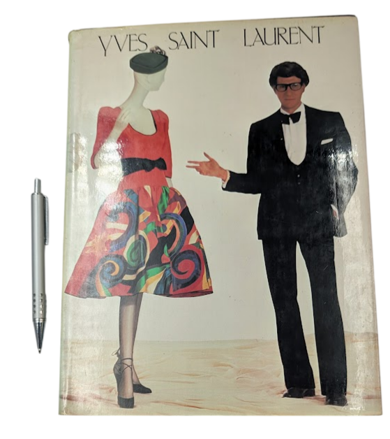 Yves Saint Laurent Fashion Designer Biography Illustrated Art Book HC 1983 Vintage