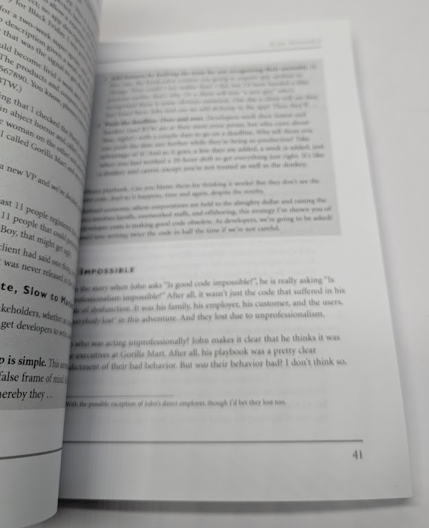 Clean Coder : A Code of Conduct for Professional  Programmers