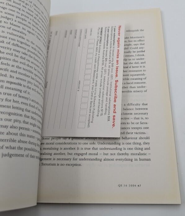 Breach of Trust: Truth, Morality and Politics (Quarterly Essay 16) - actual copy, photograph 4
