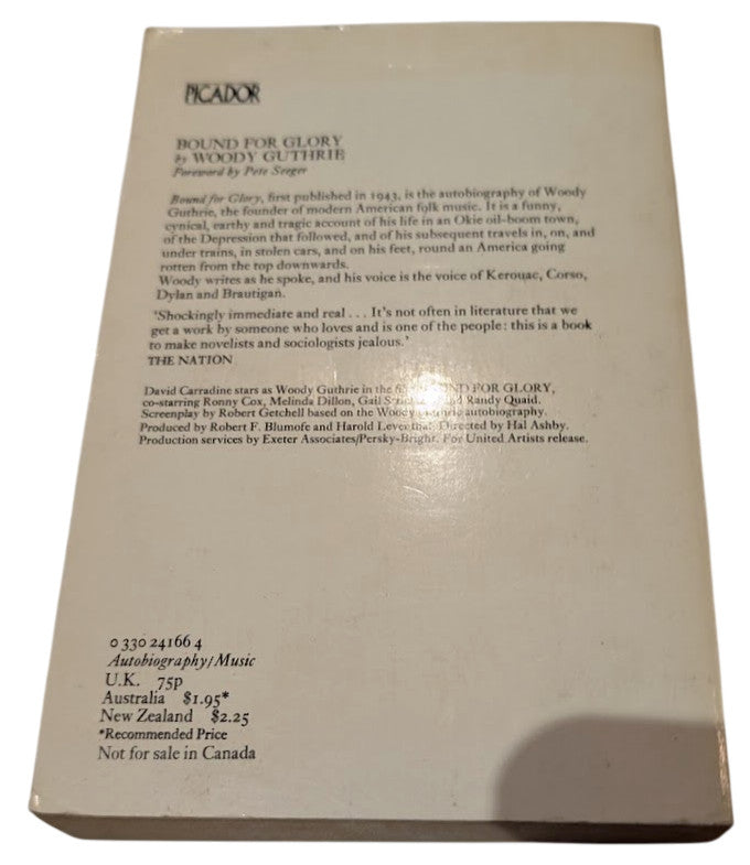 Bound for Glory by Woody Guthrie, actual copy photo 2