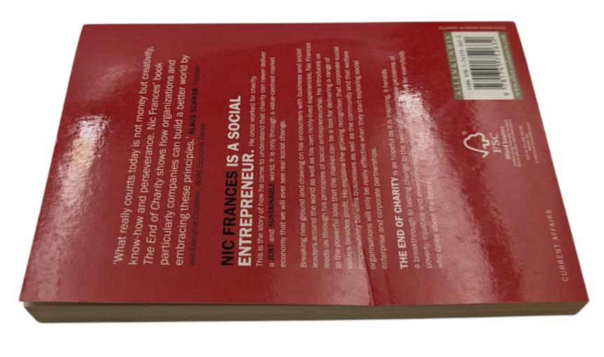 The End of Charity: Time for Social Enterprise - actual copy, photograph 2