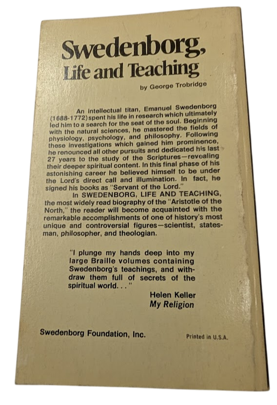 Swedenborg: Life and Teaching - actual copy, photograph 2