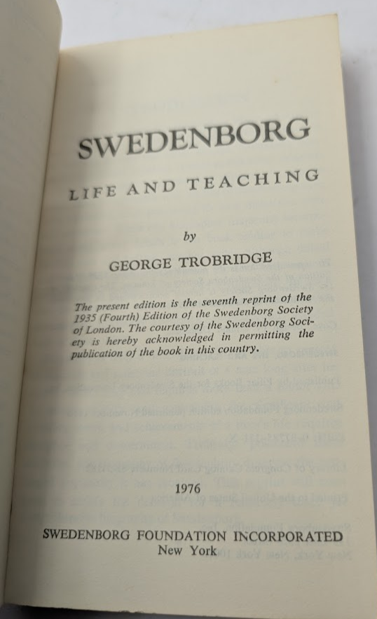 Swedenborg: Life and Teaching - actual copy, photograph 3