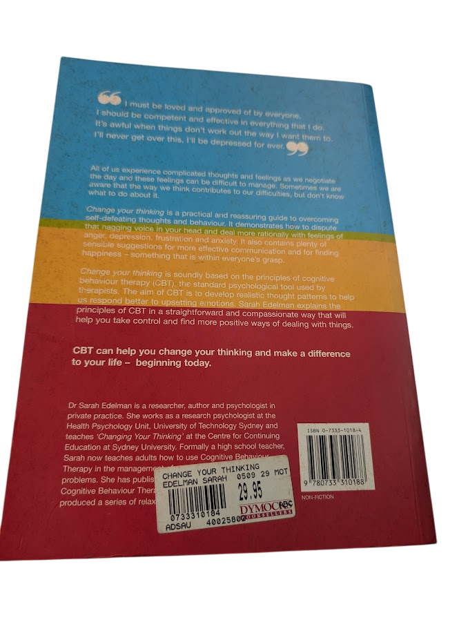 Sarah Edelman Two-Book Bundle: No Worries + Change Your Thinking - actual copy, photograph 5