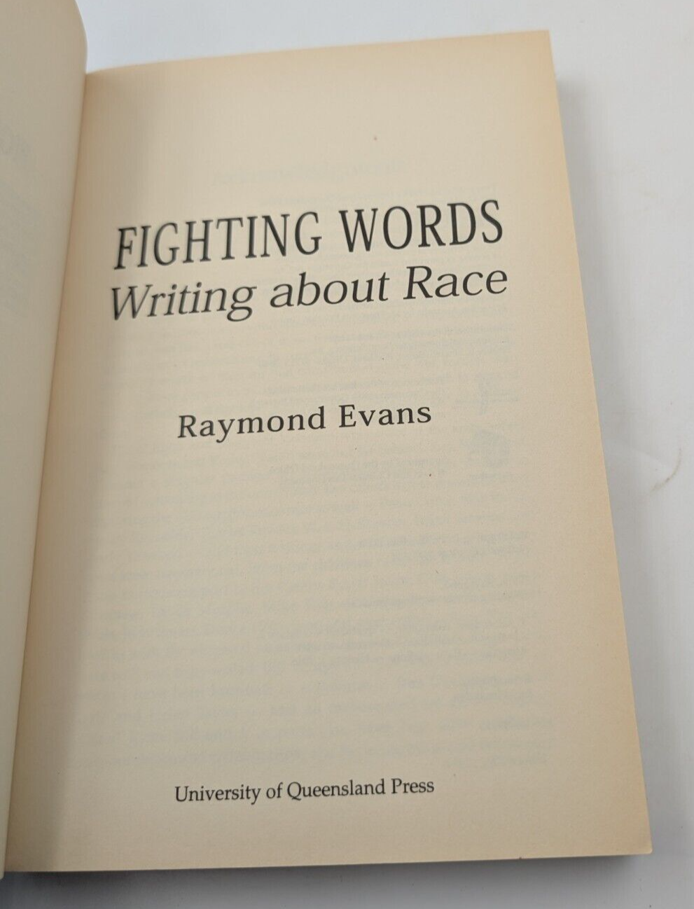 Fighting Words: Writing about Race - actual copy, photograph 4