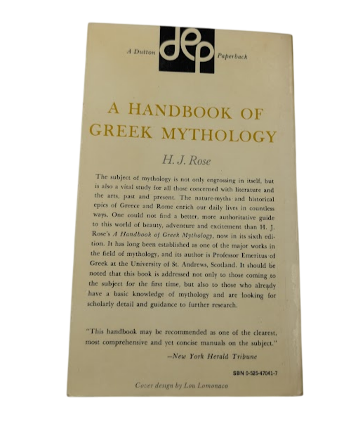 A Handbook of Greek Mythology - actual copy, photograph 2