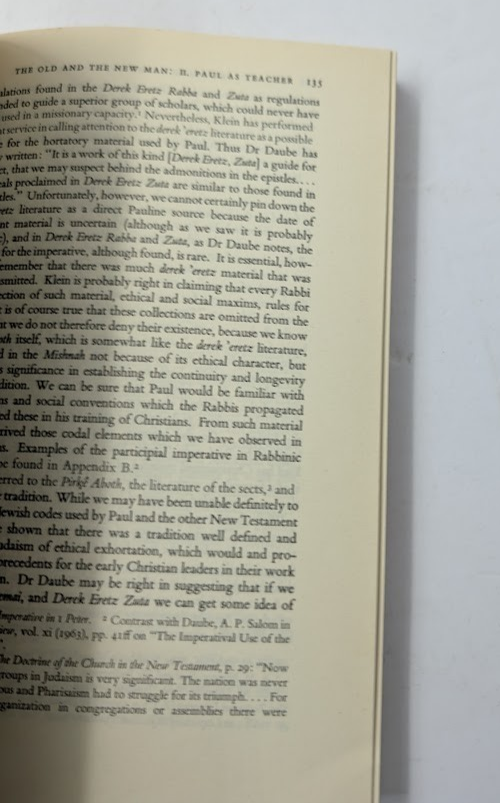 Paul and Rabbinic Judaism: Some Rabbinic Elements in Pauline Theology - actual copy, photograph 7
