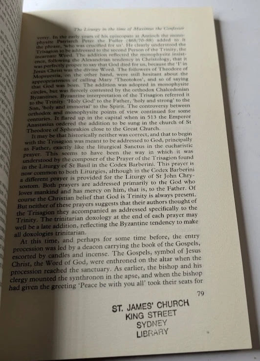 The Orthodox Liturgy, actual former church-library copy photo 7 of 7