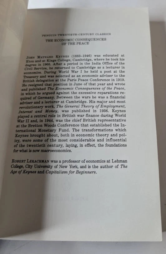 The Economic Consequences of the Peace, actual copy photo 5 of 8