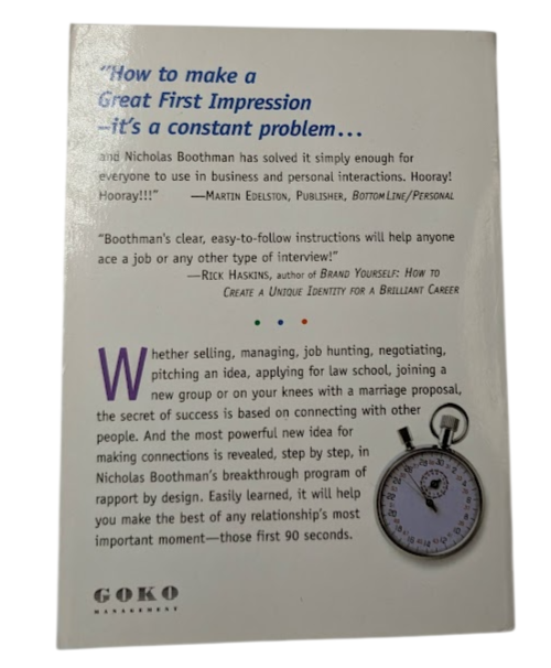 How to Make People Like You in 90 Seconds or Less - actual copy, photograph 2