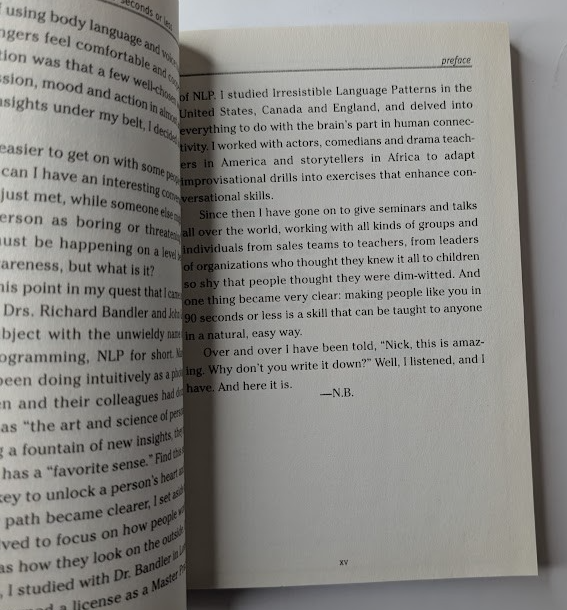 How to Make People Like You in 90 Seconds or Less - actual copy, photograph 6