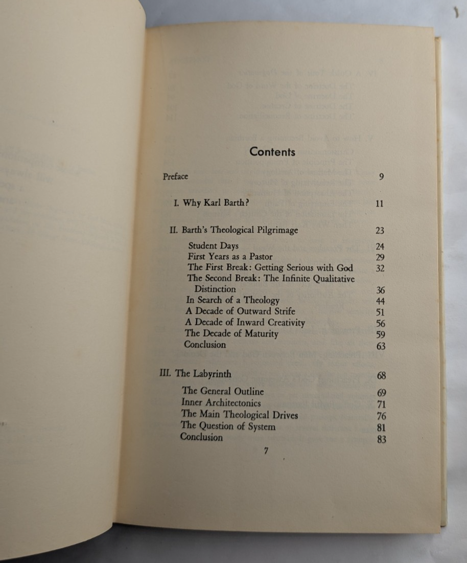 An Introduction to Barth's Dogmatics for Preachers - actual copy, photograph 4