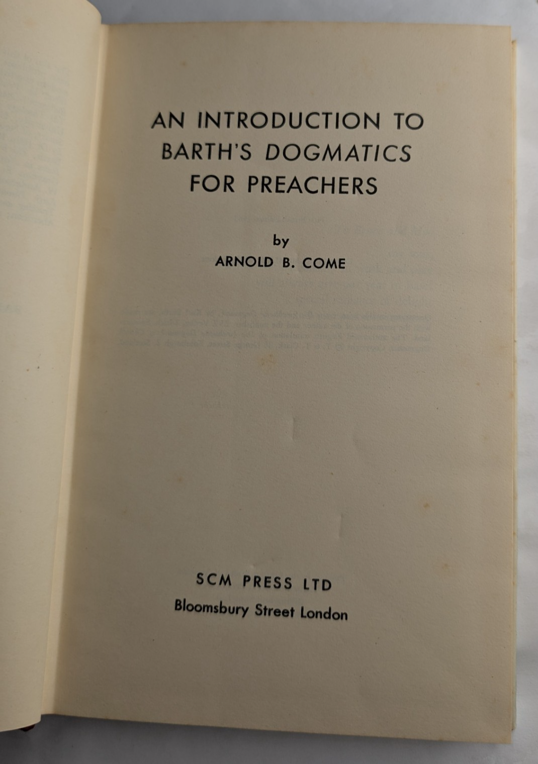 An Introduction to Barth's Dogmatics for Preachers - actual copy, photograph 8