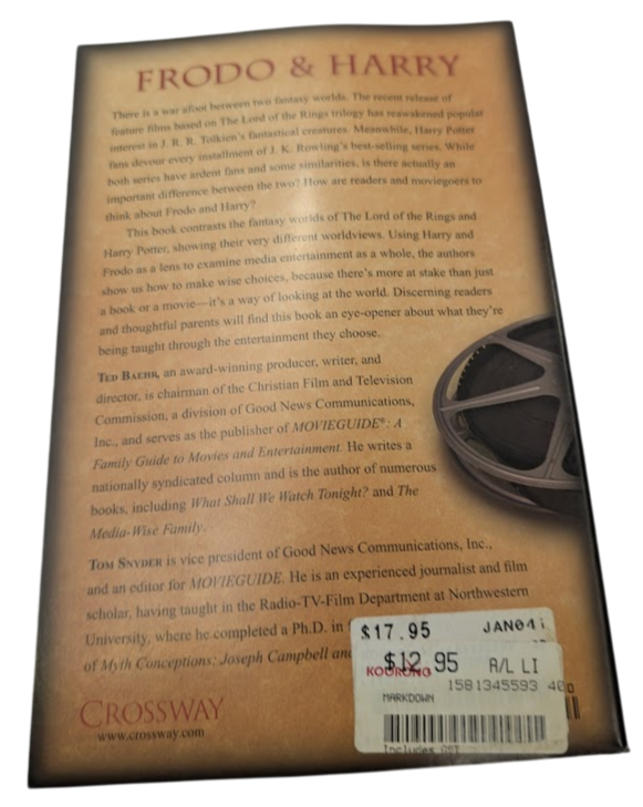 Frodo & Harry: Understanding Visual Media and Its Impact on Our Lives - actual copy, photograph 2