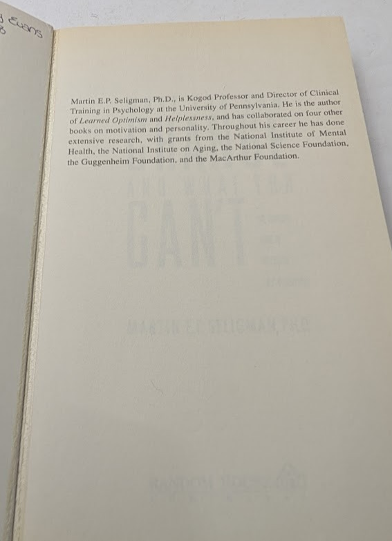 What You Can Change and What You Can't: The Complete Guide to Successful Self-Improvement - actual copy, photograph 5