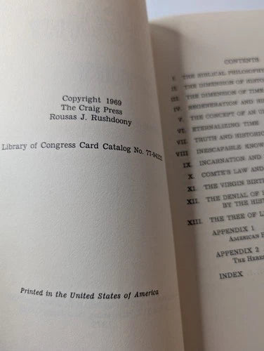 The Biblical Philosophy of History, actual copy photograph 3