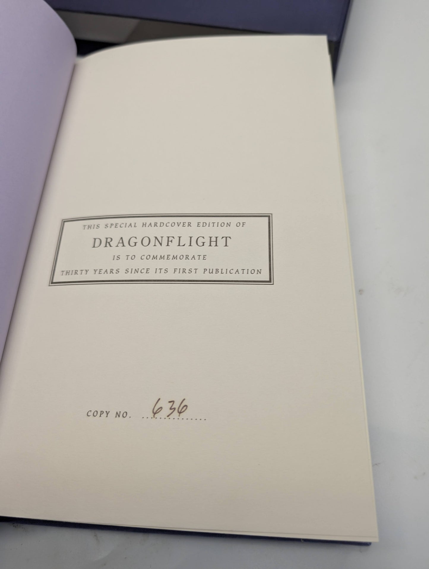 Dragonflight by Anne McCaffrey SIGNED Anniversary Limited Edition #636 in case