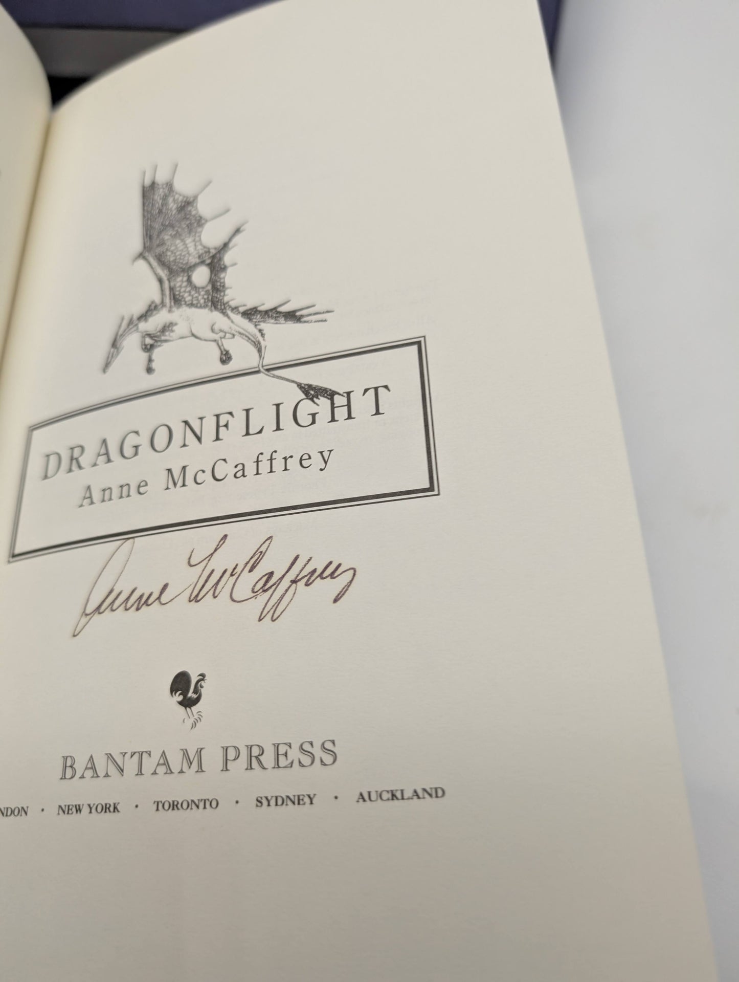 Dragonflight by Anne McCaffrey SIGNED Anniversary Limited Edition #636 in case