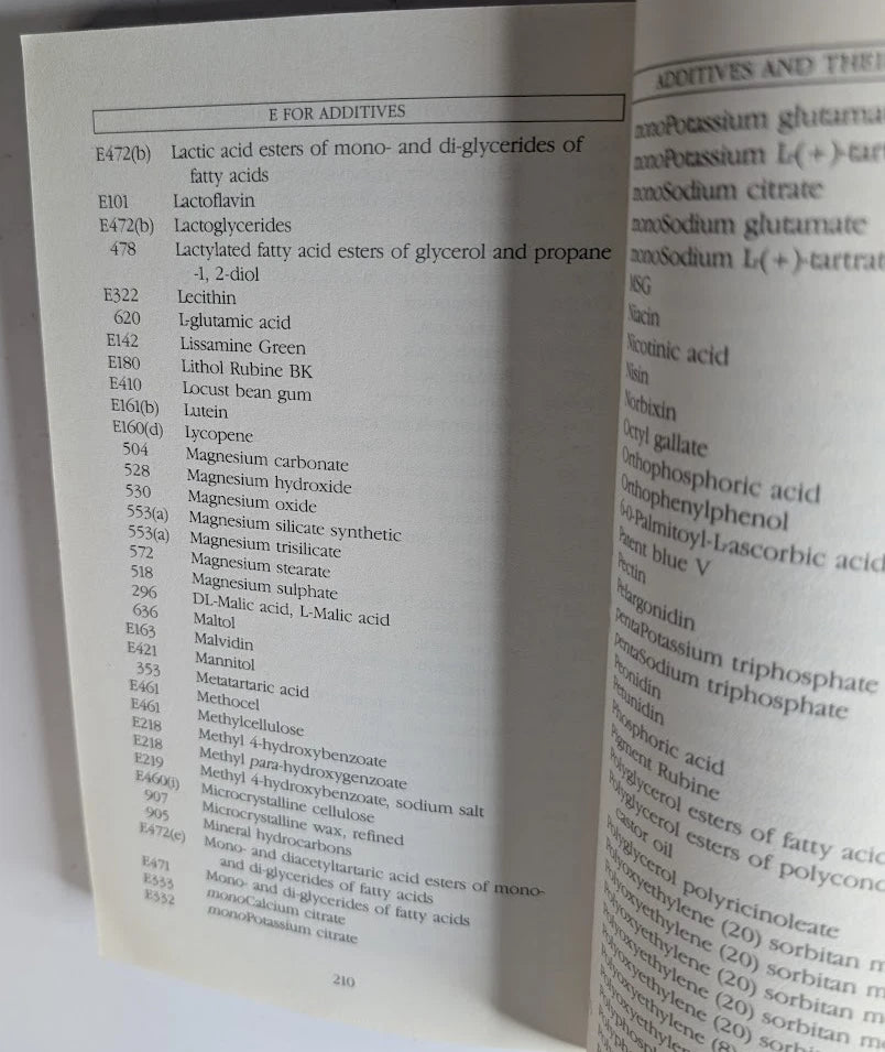 E for Additives, actual copy photo 5