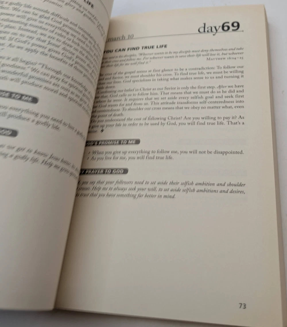 Once-A-Day Bible Promises Devotional, actual pre-owned copy, photo 4 of 8