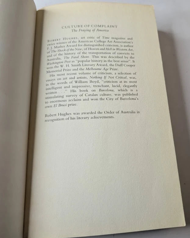 Culture of Complaint, actual copy, photo 6 of 8