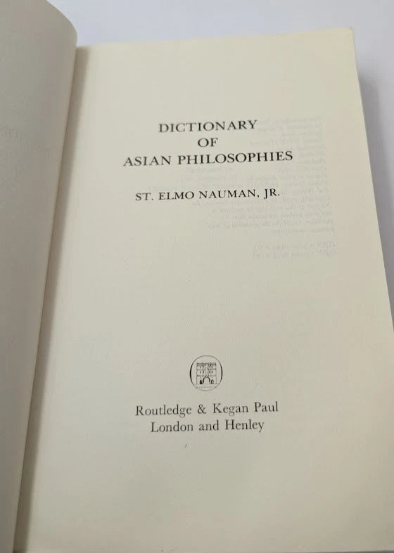 Dictionary of Asian Philosophies by St Elmo Nauman, actual copy, eBay photo 6 of 8