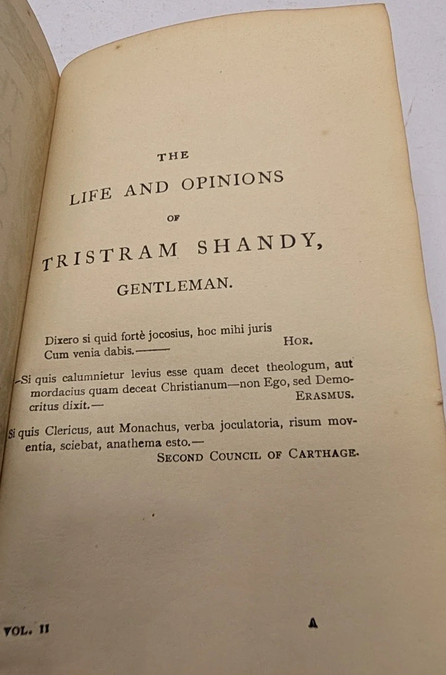 Tristram Shandy, volume 2, 1906 hardcover, photo 6