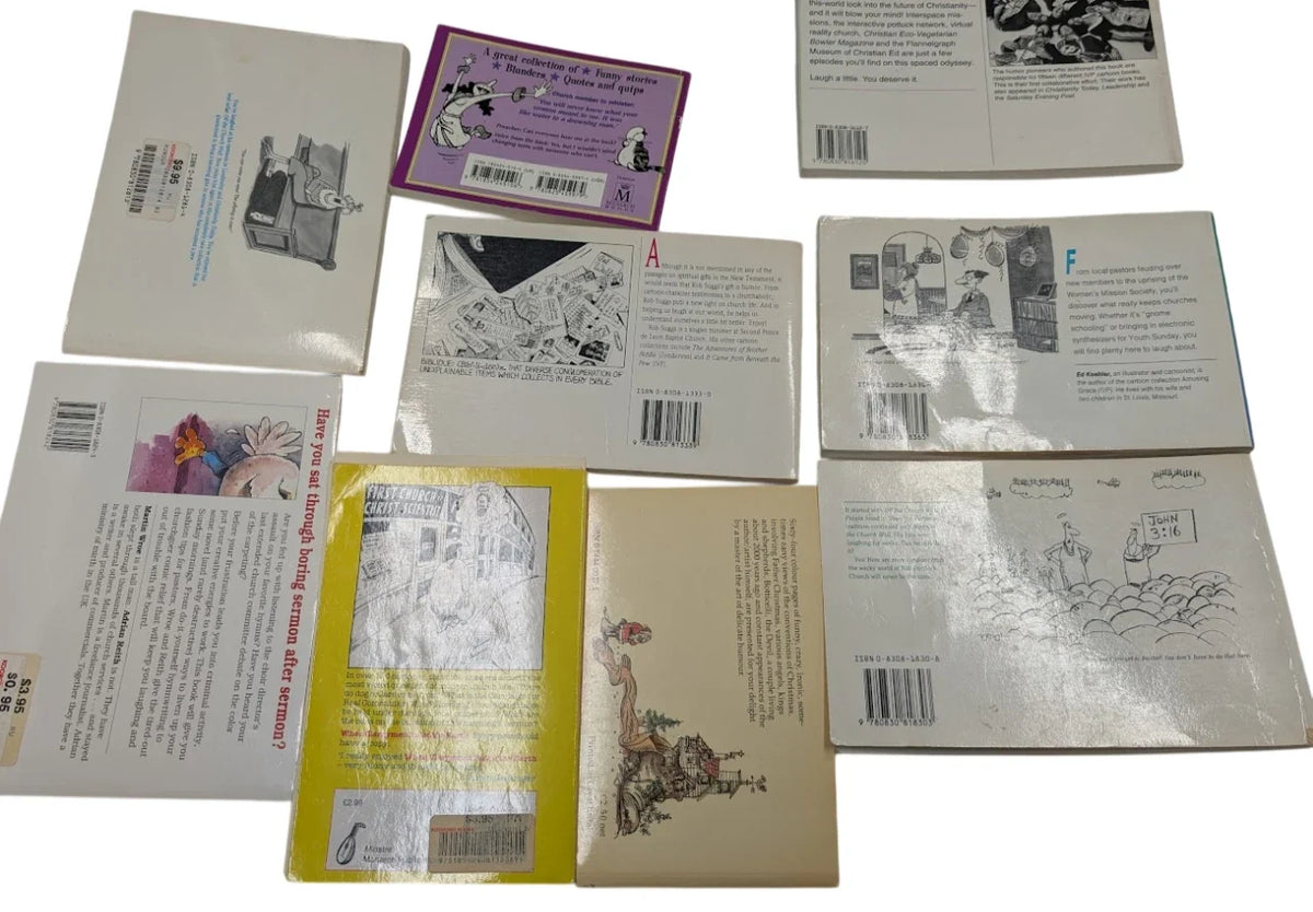 Cartoon books on churches and church life, nine-book lot, photo 2