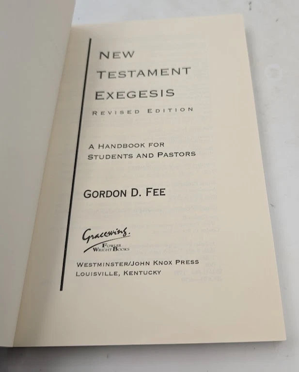 New Testament Exegesis Handbook Students Pastors Gordon Fee PB 1993 Theology, Pearl Press photograph 5
