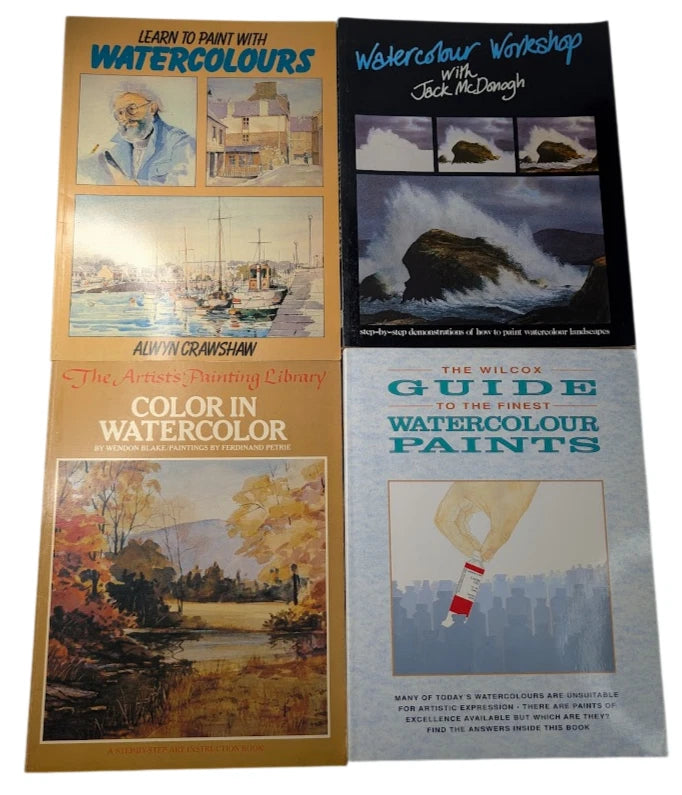 Four-book watercolour painting bundle, Pearl Press photograph 1