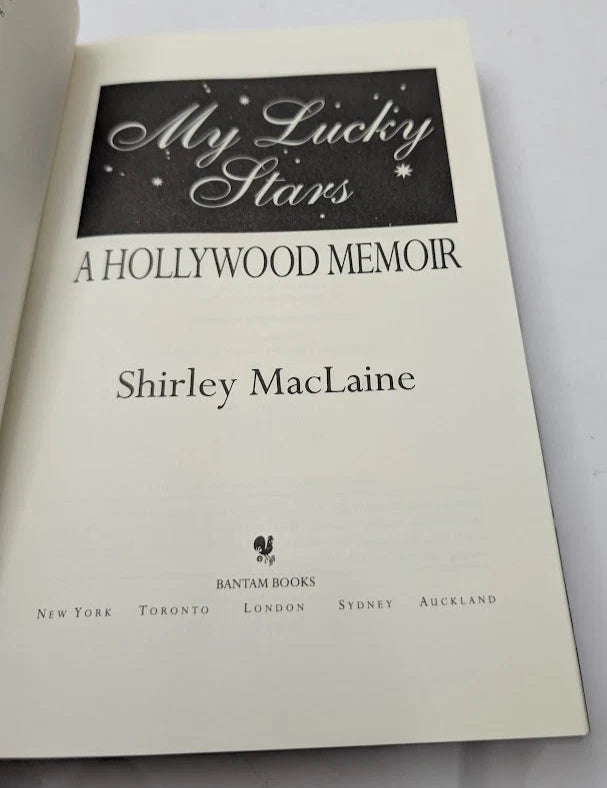 My Lucky Stars Hollywood Memoir Shirley MacLaine HC 1995 Actress Biography Film, Pearl Press photograph 3