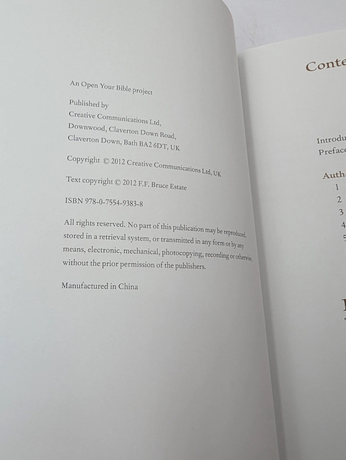 Epistle to the Ephesians Verse by Verse Exposition F F Bruce HC 2012 Bible, Pearl Press photograph 7