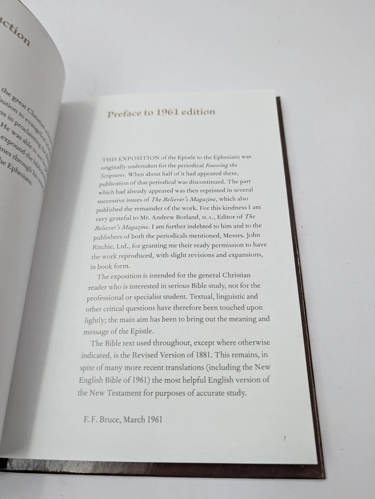 Epistle to the Ephesians Verse by Verse Exposition F F Bruce HC 2012 Bible, Pearl Press photograph 10