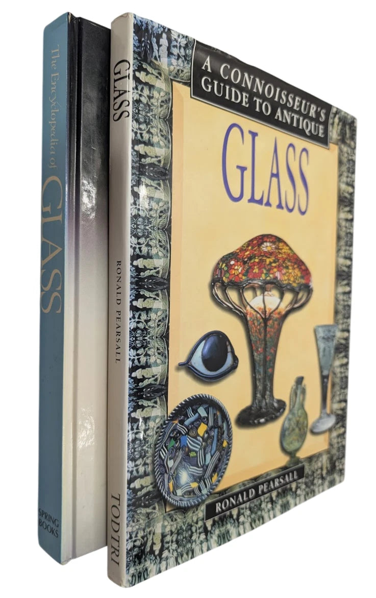 Antique glass two-book bundle, Pearl Press photograph 1