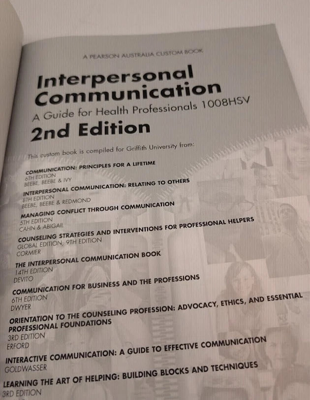 Interpersonal Communication health textbook, Pearl Press photograph 3