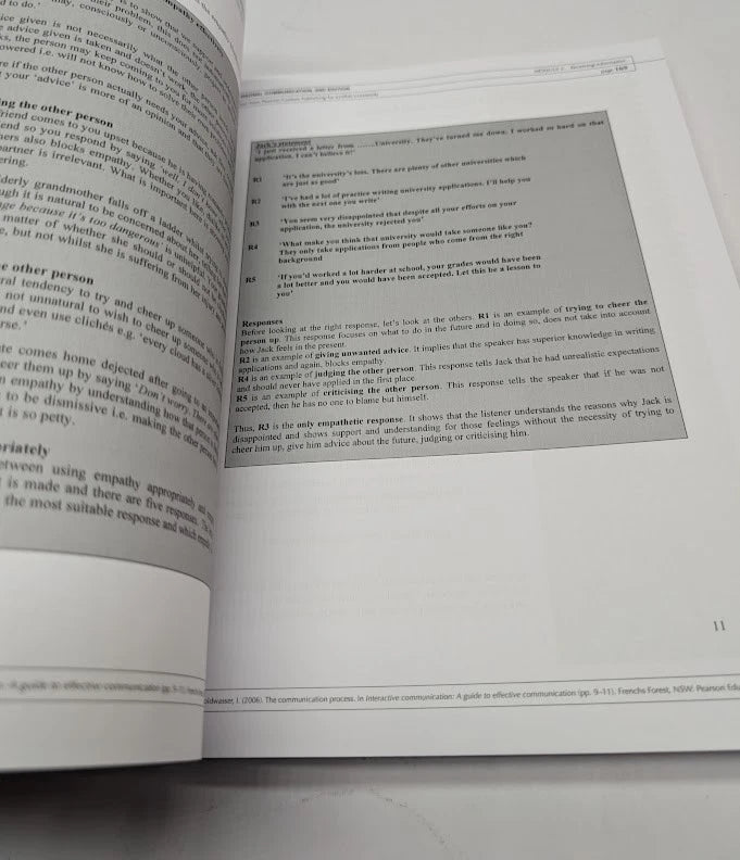 Interpersonal Communication health textbook, Pearl Press photograph 5