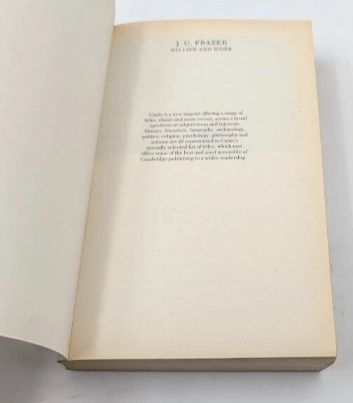J. G. Frazer: His Life and Work - actual copy, photograph 4
