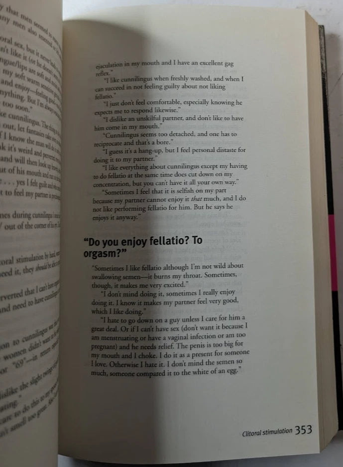 The New Hite Report - actual copy, photograph 7